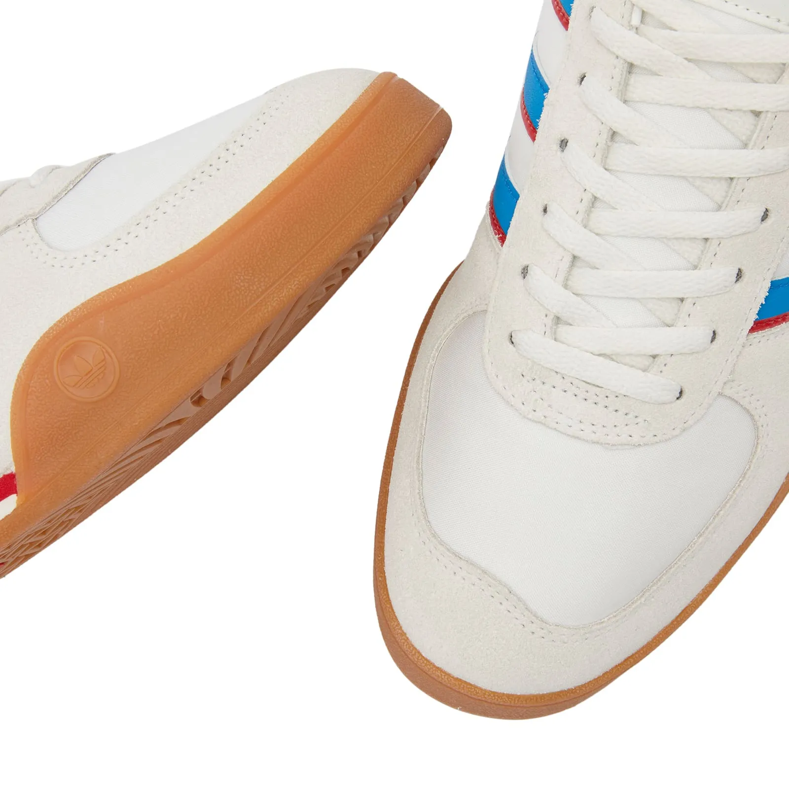Adidas Squash Indoor Shoe in Core White, Bright Blue & Gum