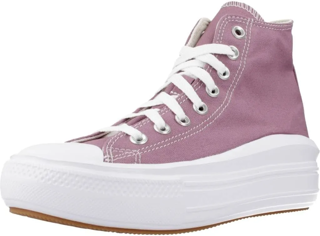 Converse Unisex Move High Canvas Sneaker - Lace up Closure Style - Dreamy Dahlia/White/Black 9