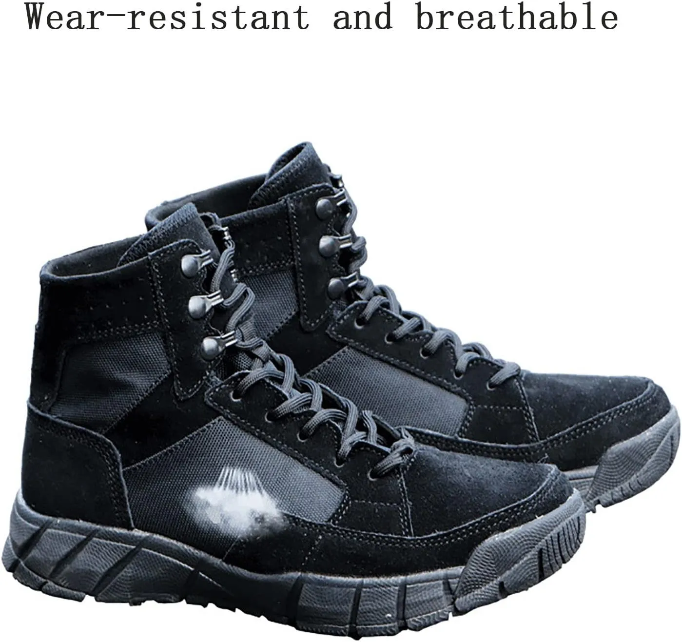 Men Desert Tactical Military Boots, Spring and Fall Outdoor Durable Rubber Non-slip Sole Desert Boots, Lace-up Lightweight Waterproof Breathable Work Boots