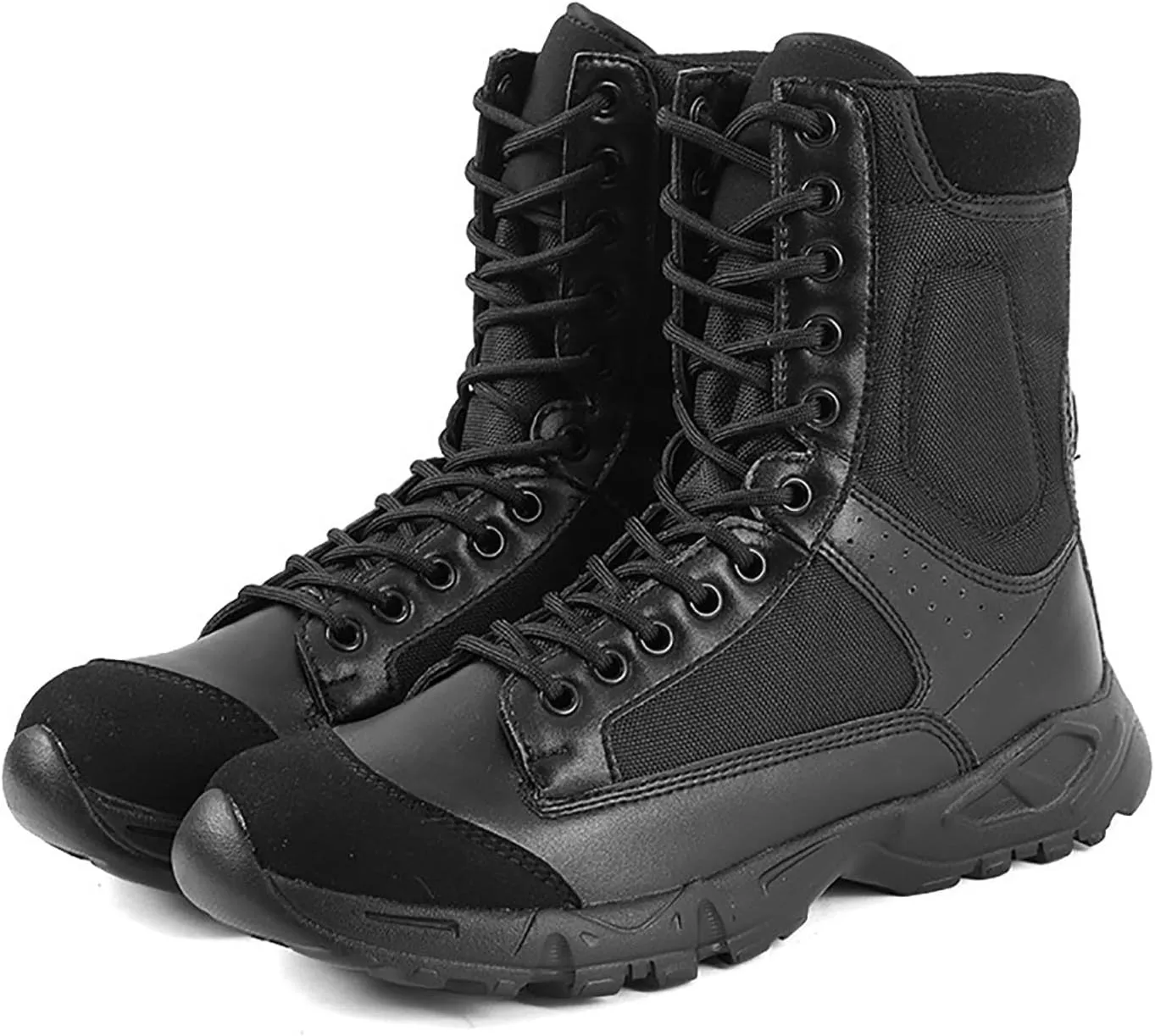 Outdoor Men's Tactical Military Boots, Durable Rubber Non-slip Sole Trekking and Desert Boots, Lace-up Sports Lightweight Waterproof Breathable Work Boots